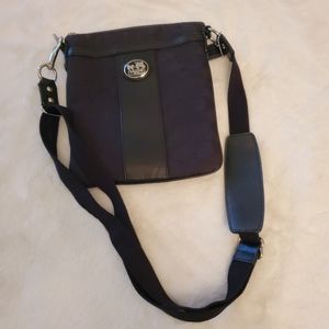COACH Super Cute Black and Silver Crossbody Bag